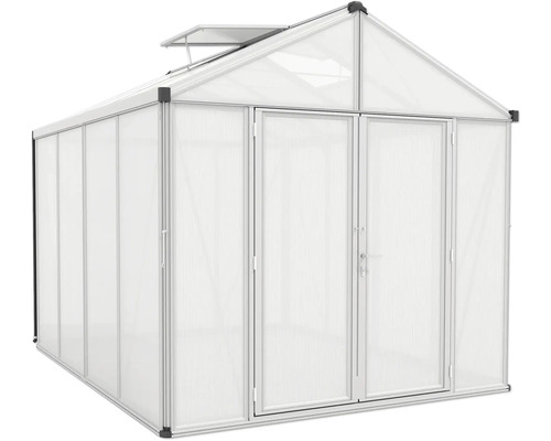 Serre avec fenêtre de toit et double porte