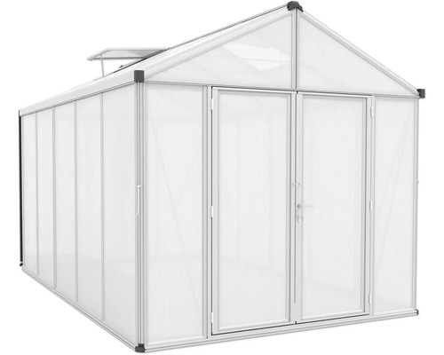 Serre avec double porte et fenêtre de toit