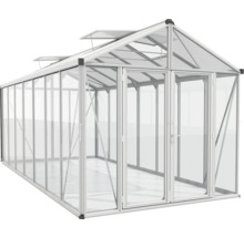 Serre Vitavia Zeus Comfort 13800 verre de sécurité trempé/ panneaux alvéolés avec profilé de sol 258,4x539,6 cm alu