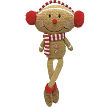 Peluche bonhomme en pain d''épices avec cache-oreilles et écharpe