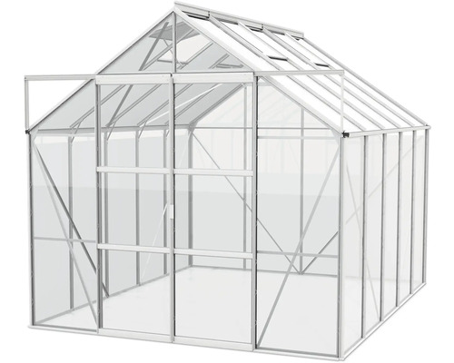 Serre avec porte ouverte