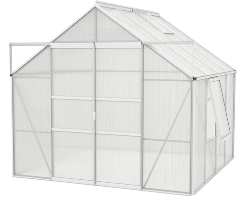 Serre avec porte et fenêtre ouvertes