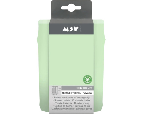 Rideau de douche emballé en polyester, 180 x 200 centimètres