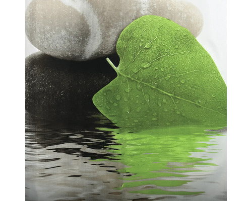 Nature morte décorative avec pierres, feuille et reflet dans l''eau