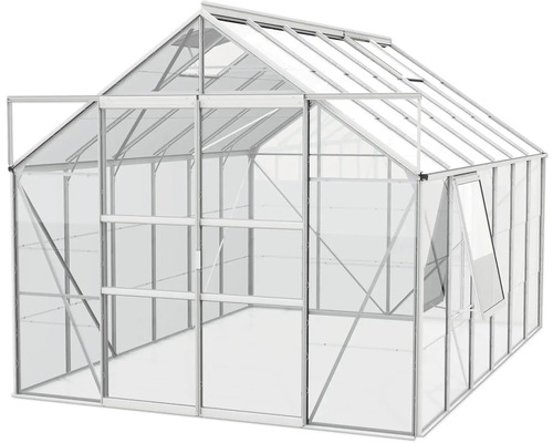 Gewächshaus mit Aluminiumrahmen und transparenten Paneelen