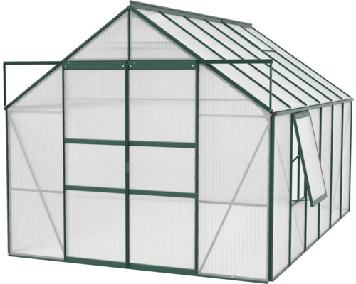 Gewächshaus mit Polycarbonatplatten und Rahmen