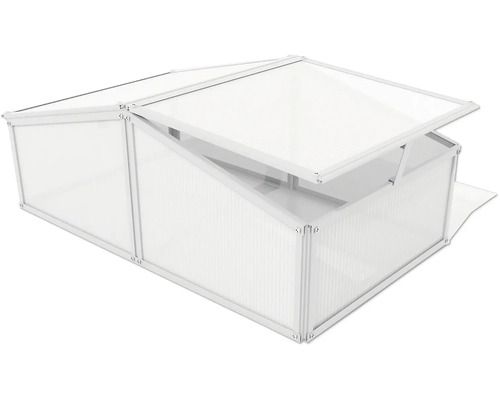 Châssis de culture avec couvercle ouvert pour la culture de plantes