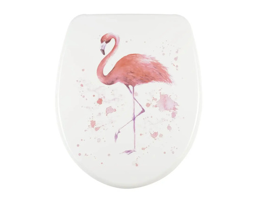 Abattant WC avec motif flamant rose