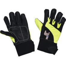 Deux gants de travail avec renfort en cuir