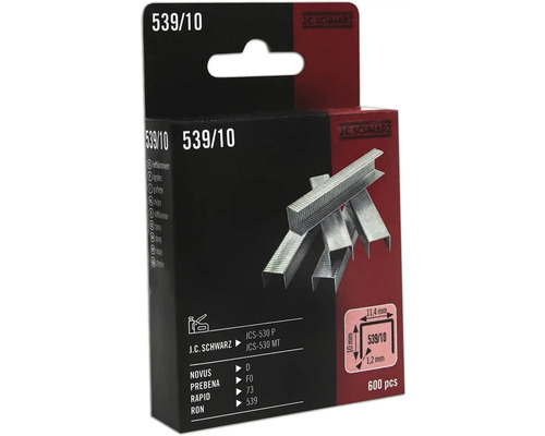 Agrafes J C Schwarz type 539/10, 600 pièces