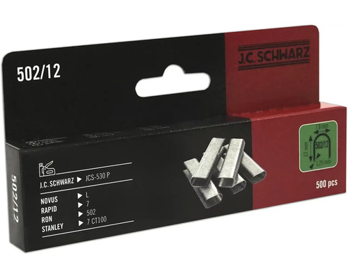 J.C. Schwarz Heftklammern Typ 502/12, 500 Stück