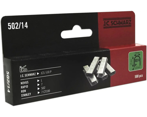 Agrafes J.C. Schwarz 502/14, 500 pièces
