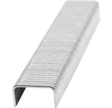 Nahaufnahme einer Reihe von Heftklammern für einen Tacker.