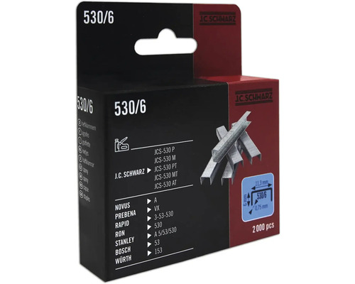 J C Schwarz agrafes type 530/6, 2000 pièces