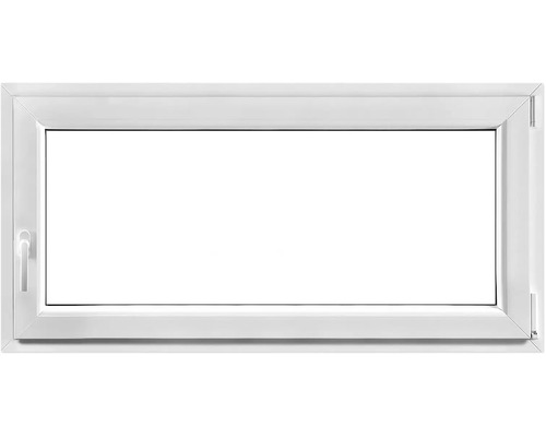 Fenêtre de cave oscillo-battante en plastique RAL 9016 blanc signalisation 800x500 mm tirant droit Fenêtre de cave oscillo-battante en plastique RAL 9016 blanc signalisation 800x500 mm tirant droit