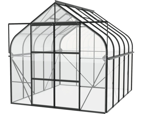 Serre avec cadre en aluminium et panneaux en polycarbonate