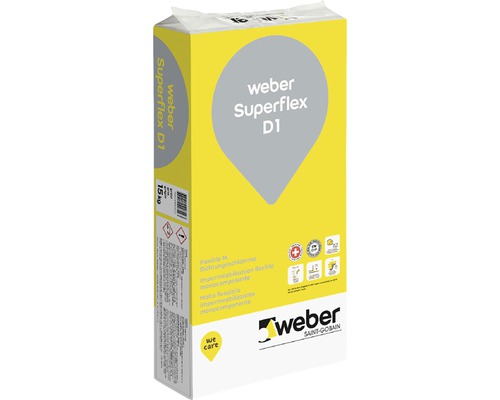 Mortier d'imperméabilisation weber.tec Superflex D1 15 kg