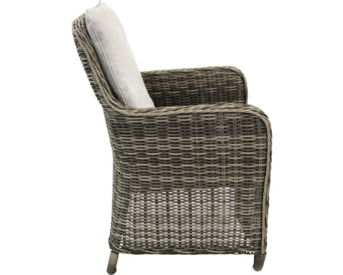 Gartenstuhl aus Rattan mit Kissen