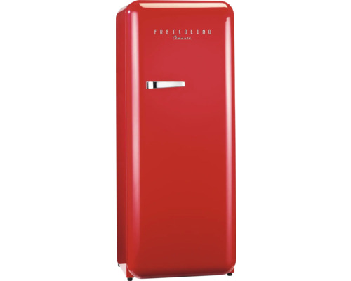 Réfrigérateur avec compartiment congélation Trisa Frescolino Classic 281 l lxhxp 60x152.4x63 cm rouge Réfrigérateur rouge de style rétro avec poignée