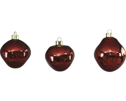 Boules de Noël Ø 8 cm rouge