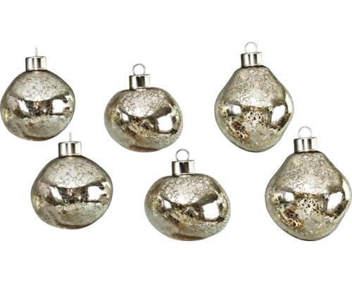 Boules de Noël Ø 6 cm argent