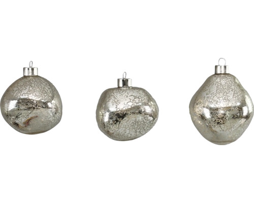 Boules de Noël Ø 8 cm argent