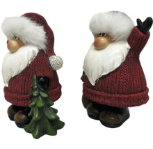 Deux figurines de Père Noël comme décoration
