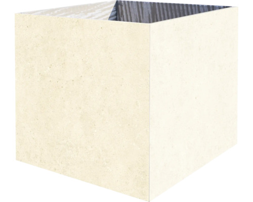 Blumentopf/Pflanztopf Portland Ice Keramik weiss 60 x 30 x 60 cm Quadratischer Pflanzkübel aus Stein