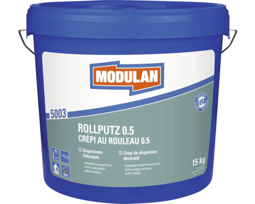Crépi au rouleau MODULAN 5003 0.5 blanc 15 kg Modulan Rollputz 0.5 en seau, 15 kg