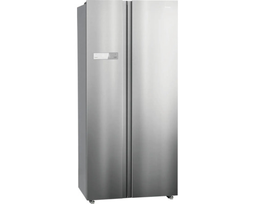 Réfrigérateur Trisa Side by Side 592 l lxhxp 91x177.5x69.8 cm acier inoxydable Réfrigérateur à double porte avec panneau de commande