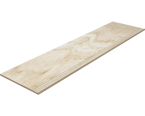 Carreau d''escalier en céramique avec bordure rainurée