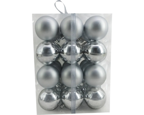 Weihnachtsbaumkugeln Lafiora 36er Pack Ø 6 cm silber