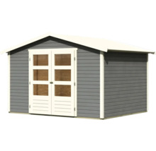 Gartenhaus aus Holz mit Doppeltür und Fenstern