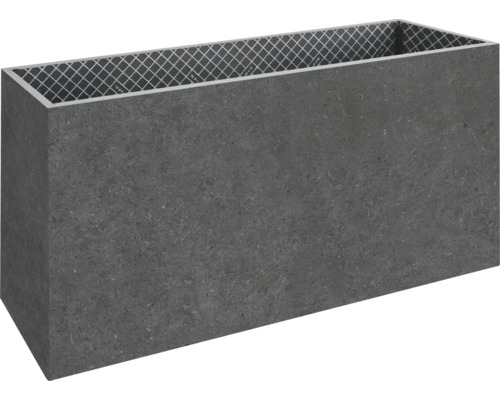 Pot de fleurs Portland Night céramique anthracite 60x60x60 cm