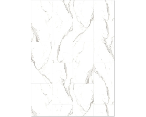 Vinyl-Fliese Nizza marmor hell selbstklebend 400x800x2 mm Fliesen in Marmoroptik