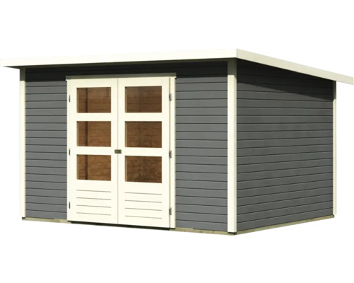 Abri de jardin en bois avec double porte