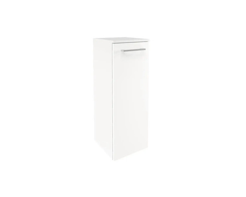 Meuble bas blanc avec porte et poignée pour salle de bain