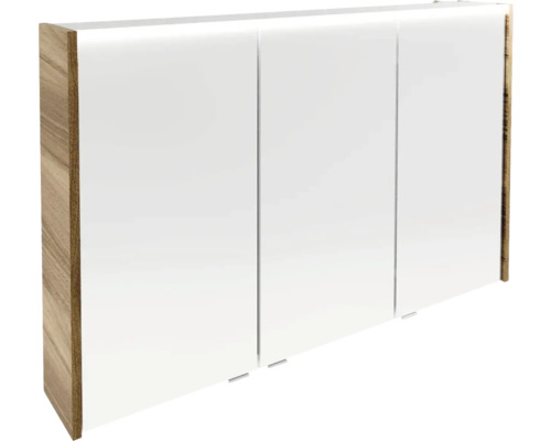 LED Spiegelschrank FACKELMANN Verona BxHxT 110x68.3x16.5 cm nussbaum