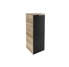 Armoire haute avec une porte en décor bois et noire
