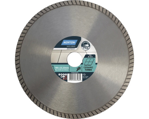 Norton Disque diamant Pro Ceramic XT Ø 180 mm x 22, 23 mm