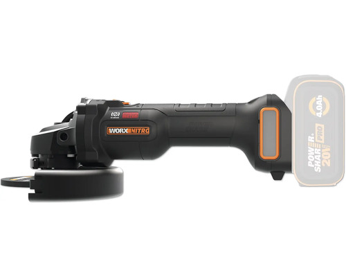 Worx Nitro Akku-Winkelschleifer WX814.9 Ø 125 mm ohne Akku und Ladegerät Akkubetriebener Winkelschleifer mit Worx Nitro Logo