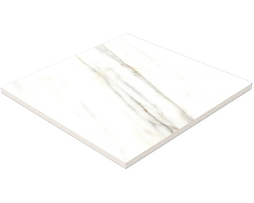 Carrelage blanc aspect marbre