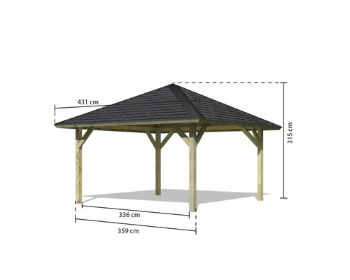 Holz Pavillon mit Abmessungen