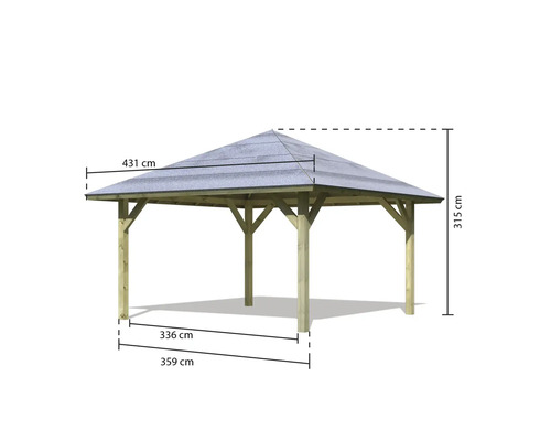 Pavillon mit Abmessungen