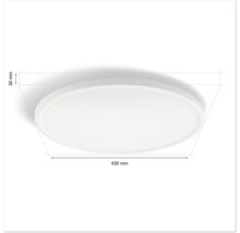 Plafonnier rond mesurant 430 x 30 millimètres.