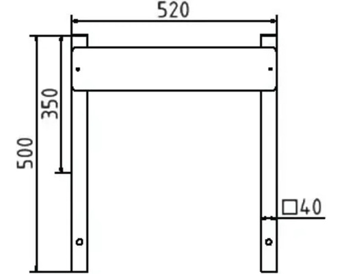 Dessin technique d''un support de montage avec dimensions
