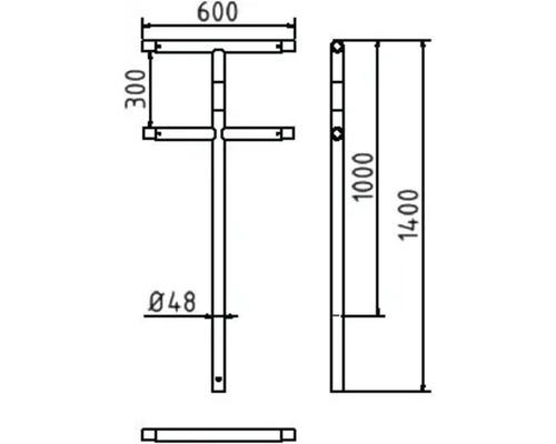 Dessin technique d''un produit avec cotes en millimètres