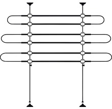 Radiateur tubulaire pour montage au plafond