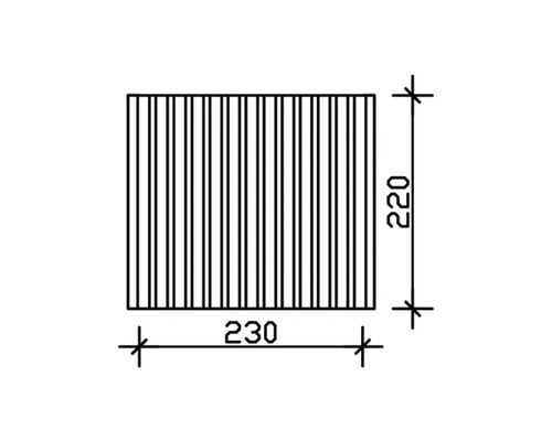 Dessin technique du produit avec les dimensions 230 par 220
