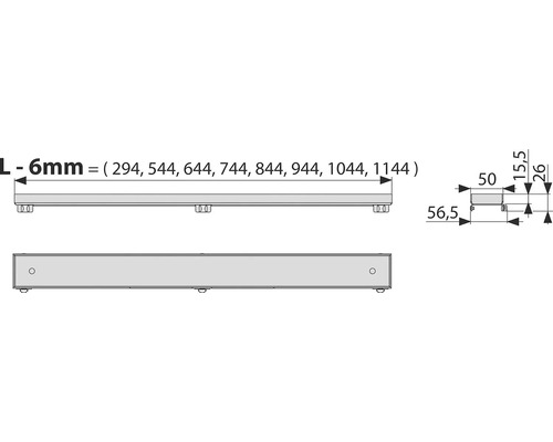 Dessin technique d''un boîtier de caniveau avec cotes